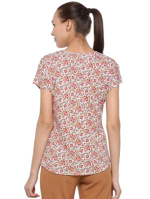 short sleeved round neck top - 15610767 - Standard Image - 2