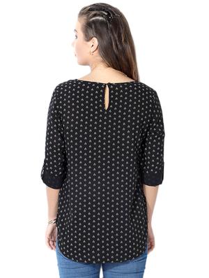 roll tab sleeve pleat detail top - 15610779 - Standard Image - 2