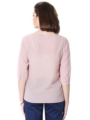 key hole neck pleat detail top - 15610782 - Standard Image - 2
