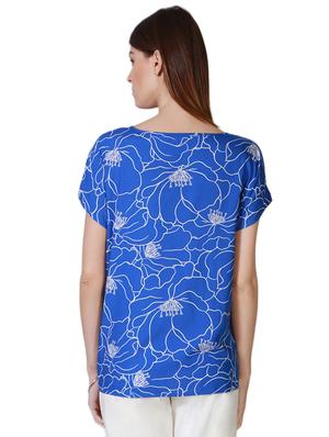short sleeved key hole neck top - 15610785 - Standard Image - 2