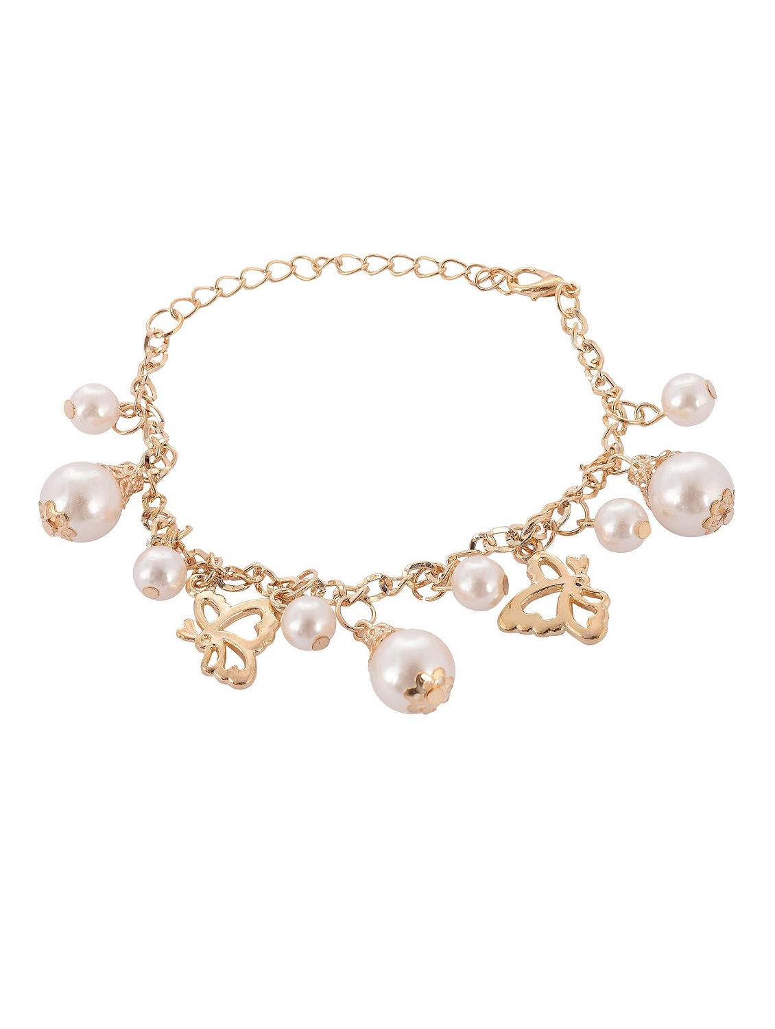 gold tone link bracelet - 15610803 - Zoom Image - 2