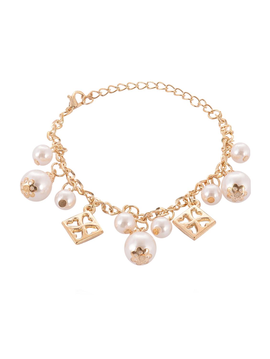 gold tone link bracelet - 15610804 - Zoom Image - 2
