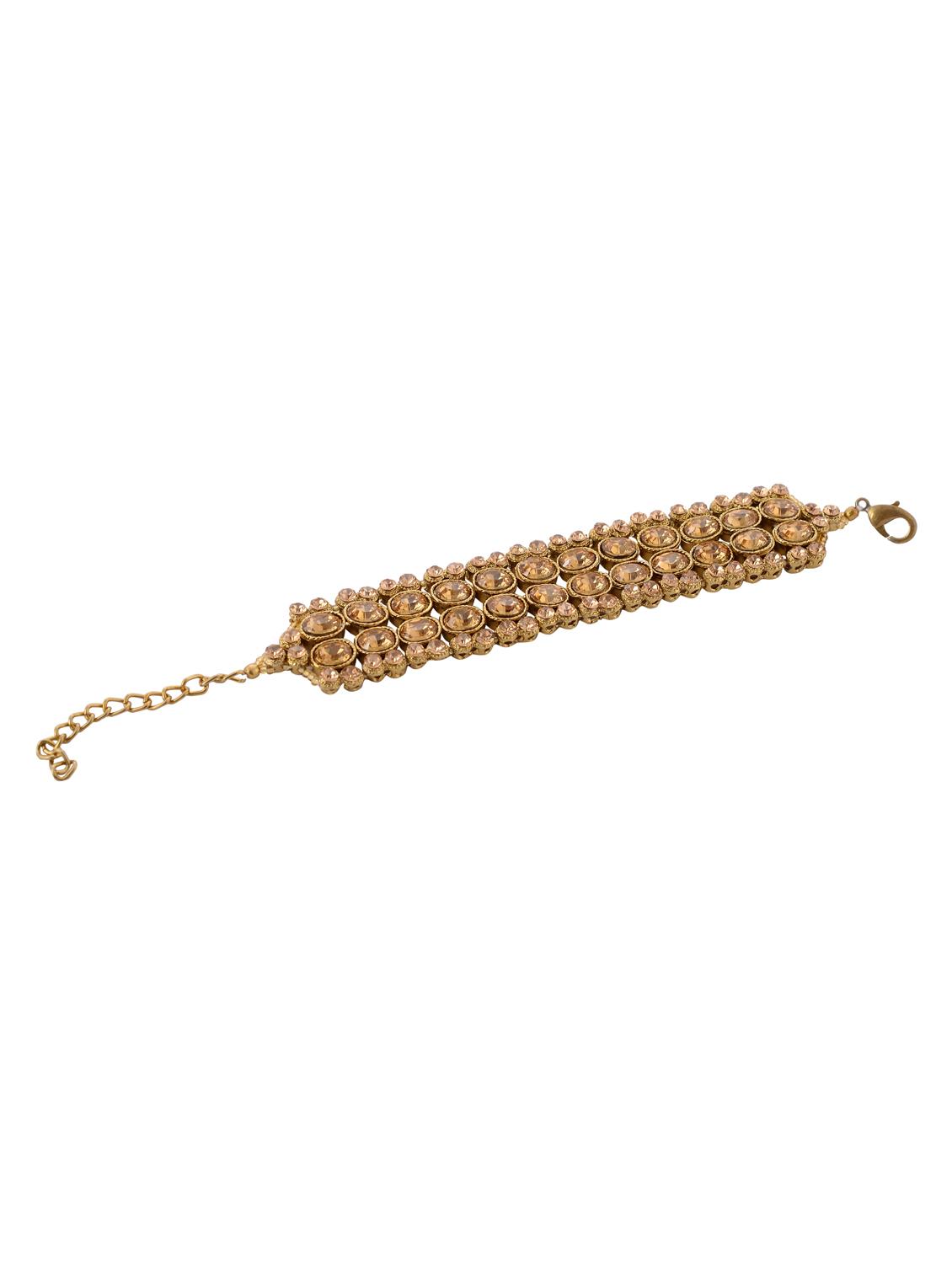 gold metal cuffs bracelet - 15610826 - Zoom Image - 2