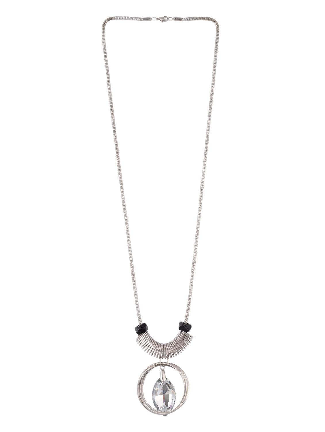 Silver Tone Long Necklace - 15611134 - Zoom Image - 2
