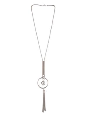 silver metal long necklace - 15611135 - Standard Image - 2