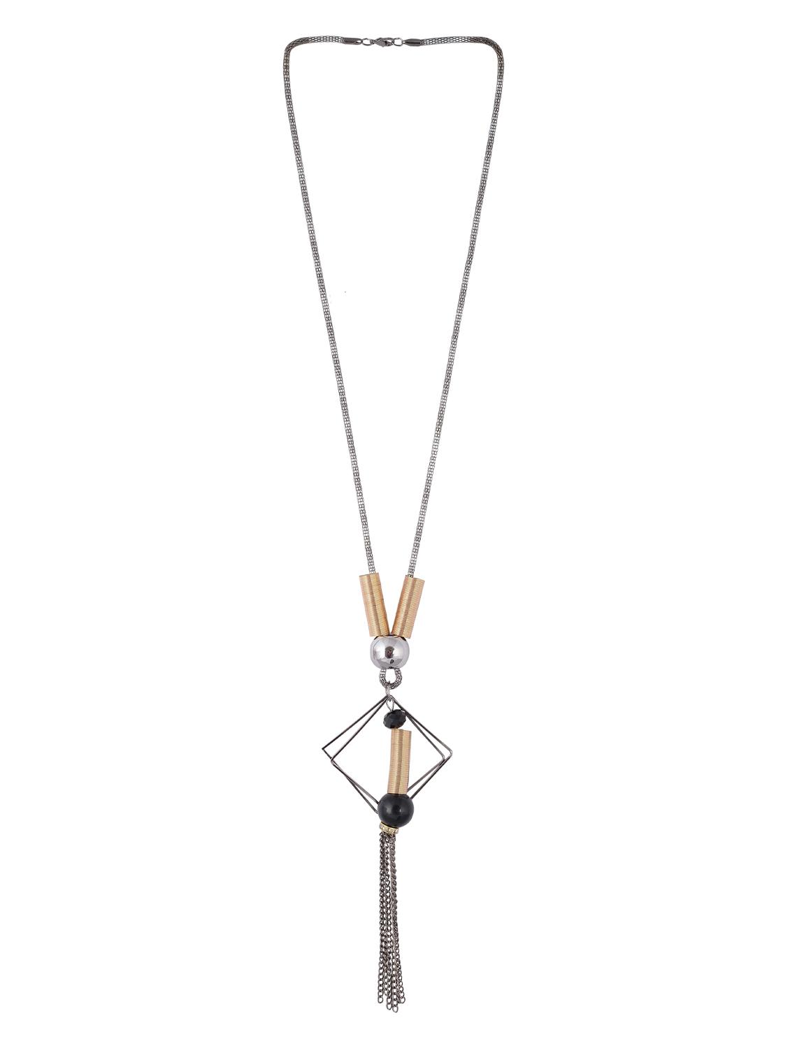 multi metal long necklace - 15611141 - Zoom Image - 2