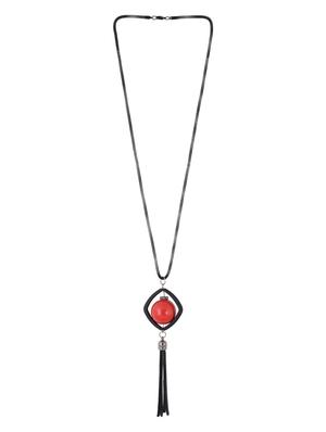 black metal long necklace - 15611150 - Standard Image - 2