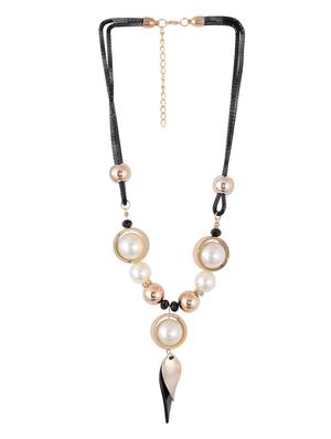 gold metal long necklace - 15611153 - Standard Image - 2