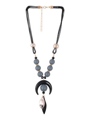 gold metal long necklace - 15611155 - Standard Image - 2