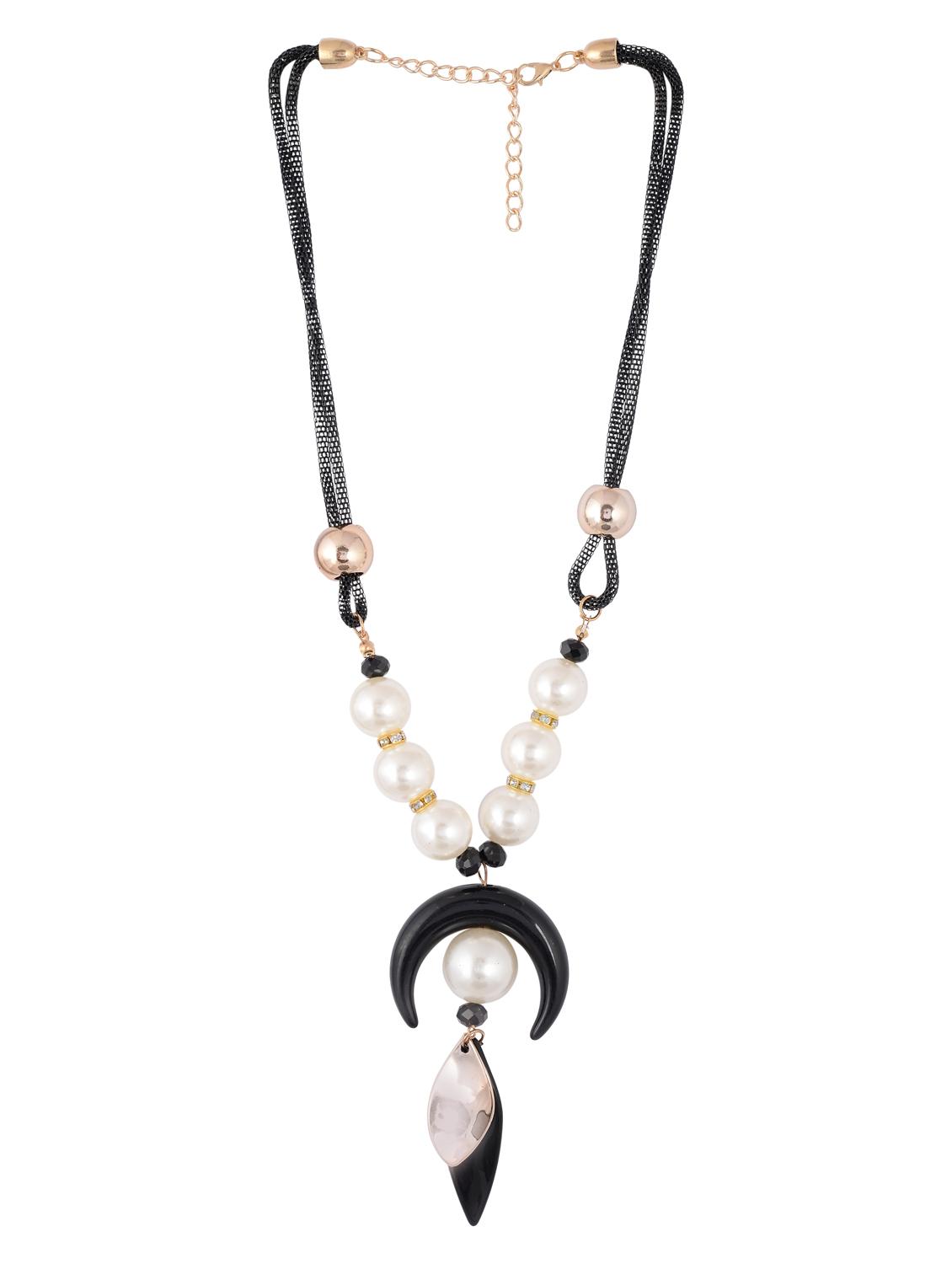 gold metal long necklace - 15611157 - Zoom Image - 2