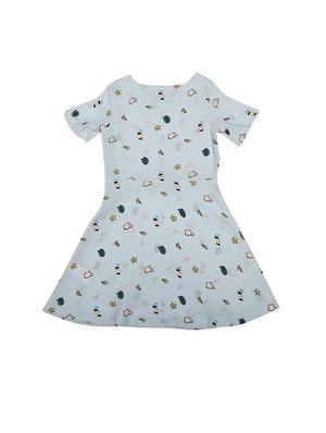 blue polyester frock - 15611259 - Standard Image - 2