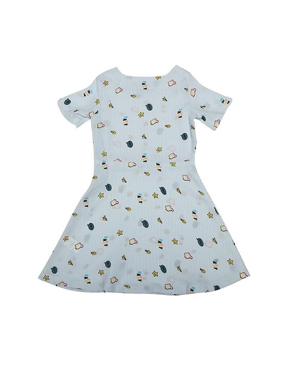 blue polyester frock - 15611259 - Zoom Image - 2