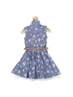 blue polyester frock - 15611260 - Standard Image - 2