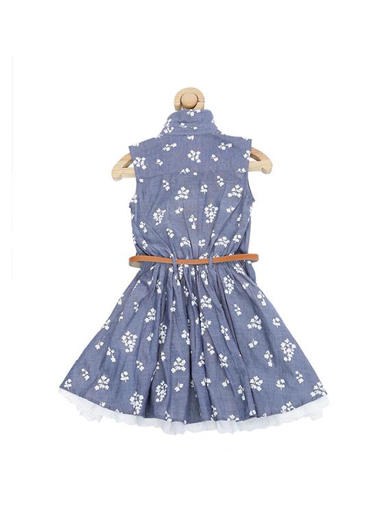 blue polyester frock - 15611260 - Zoom Image - 2