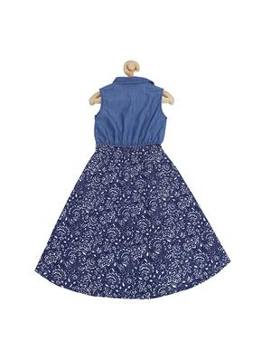 blue polyester frock - 15611261 - Standard Image - 2