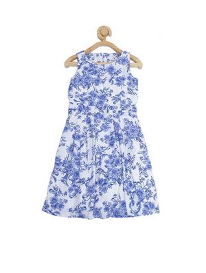 blue polyester frock - 15611263 - Standard Image - 2