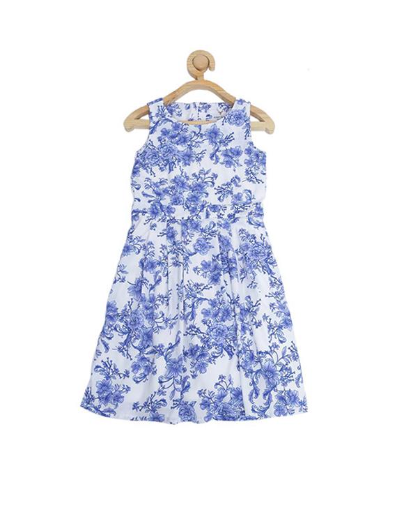 blue polyester frock - 15611263 - Zoom Image - 2