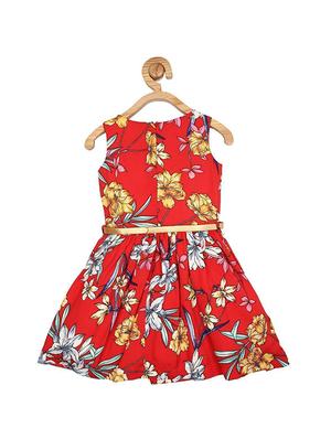 red polyester frock - 15611265 - Standard Image - 2
