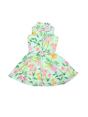 green polyester frock - 15611273 - Standard Image - 2