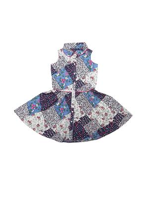 blue polyester frock - 15611274 - Standard Image - 2