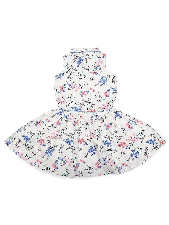 white polyester frock - 15611275 - Zoom Image - 2