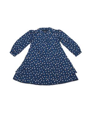 blue polyester frock - 15611277 - Standard Image - 2