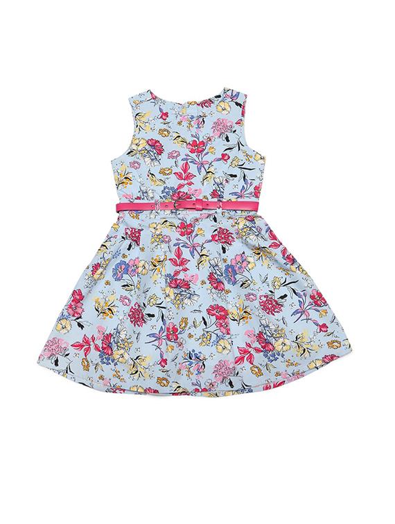 blue polyester frock - 15611278 - Zoom Image - 2