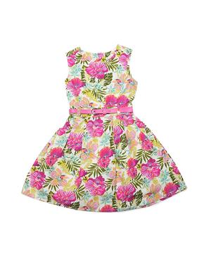 pink polyester frock - 15611280 - Standard Image - 2