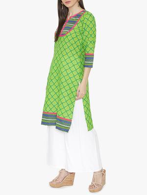 Straight printed kurta - 15611362 - Standard Image - 2