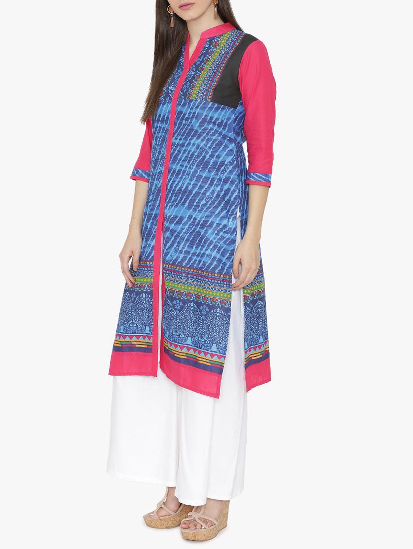 Printed straight kurta - 15611368 - Zoom Image - 2