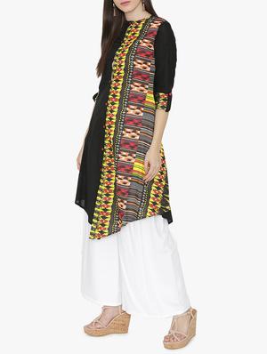 Asymmetric printed kurta - 15611370 - Standard Image - 2