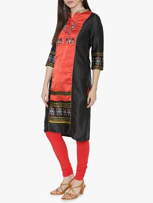 Embroidered straight kurta - 15611372 - Standard Image - 2