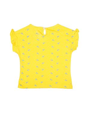 yellow cotton blend top - 15611461 - Standard Image - 2