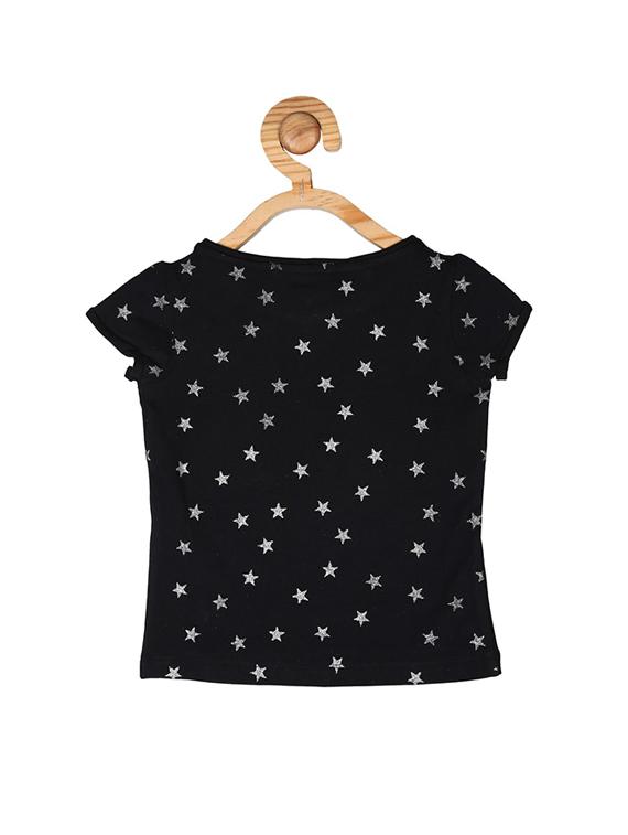 black cotton blend top - 15611468 - Zoom Image - 2