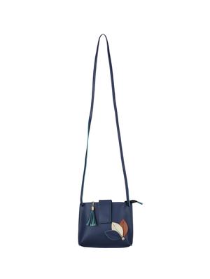 blue leatherette (pu) regular sling bag - 15611489 - Standard Image - 5
