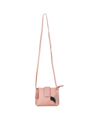 pink leatherette (pu) regular sling bag - 15611490 - Standard Image - 5