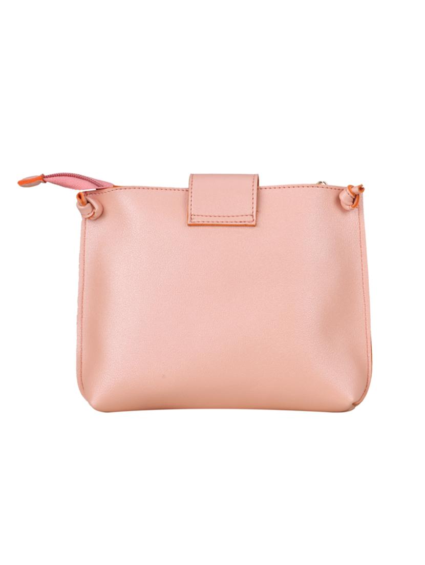 pink leatherette (pu) regular sling bag - 15611490 - Zoom Image - 2