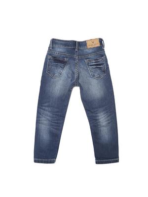 blue cotton blend washed jeans - 15611629 - Standard Image - 2