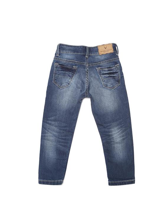 blue cotton blend washed jeans - 15611629 - Zoom Image - 2