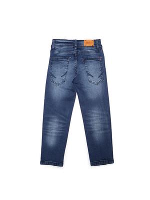blue cotton blend washed jeans - 15611632 - Standard Image - 2