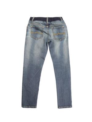 blue cotton blend washed jeans - 15611635 - Standard Image - 2