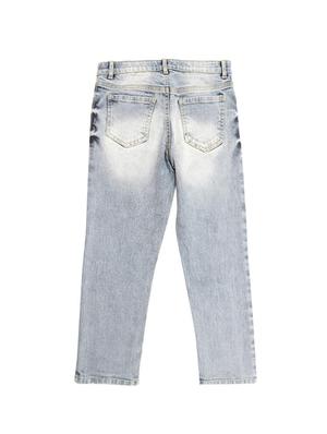 blue cotton blend washed jeans - 15611636 - Standard Image - 2