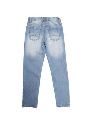 blue cotton blend washed jeans - 15611637 - Standard Image - 2
