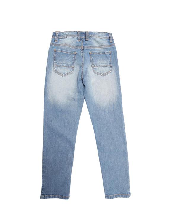 blue cotton blend washed jeans - 15611637 - Zoom Image - 2