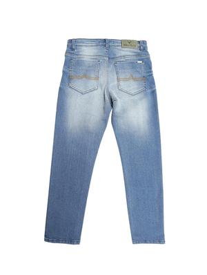 blue cotton blend washed jeans - 15611639 - Standard Image - 2