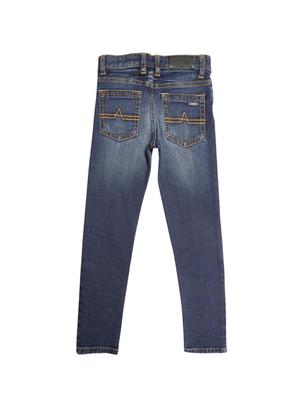 blue cotton blend washed jeans - 15611640 - Standard Image - 2