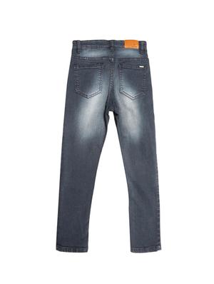 blue cotton blend washed jeans - 15611642 - Standard Image - 2