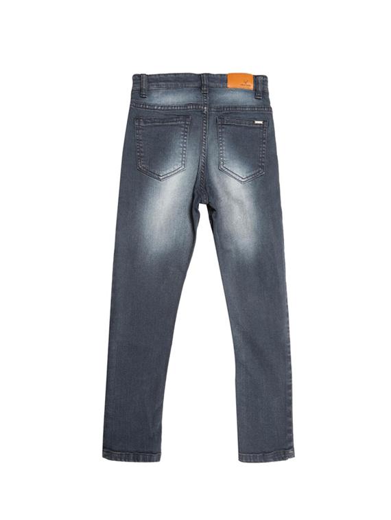 blue cotton blend washed jeans - 15611642 - Zoom Image - 2