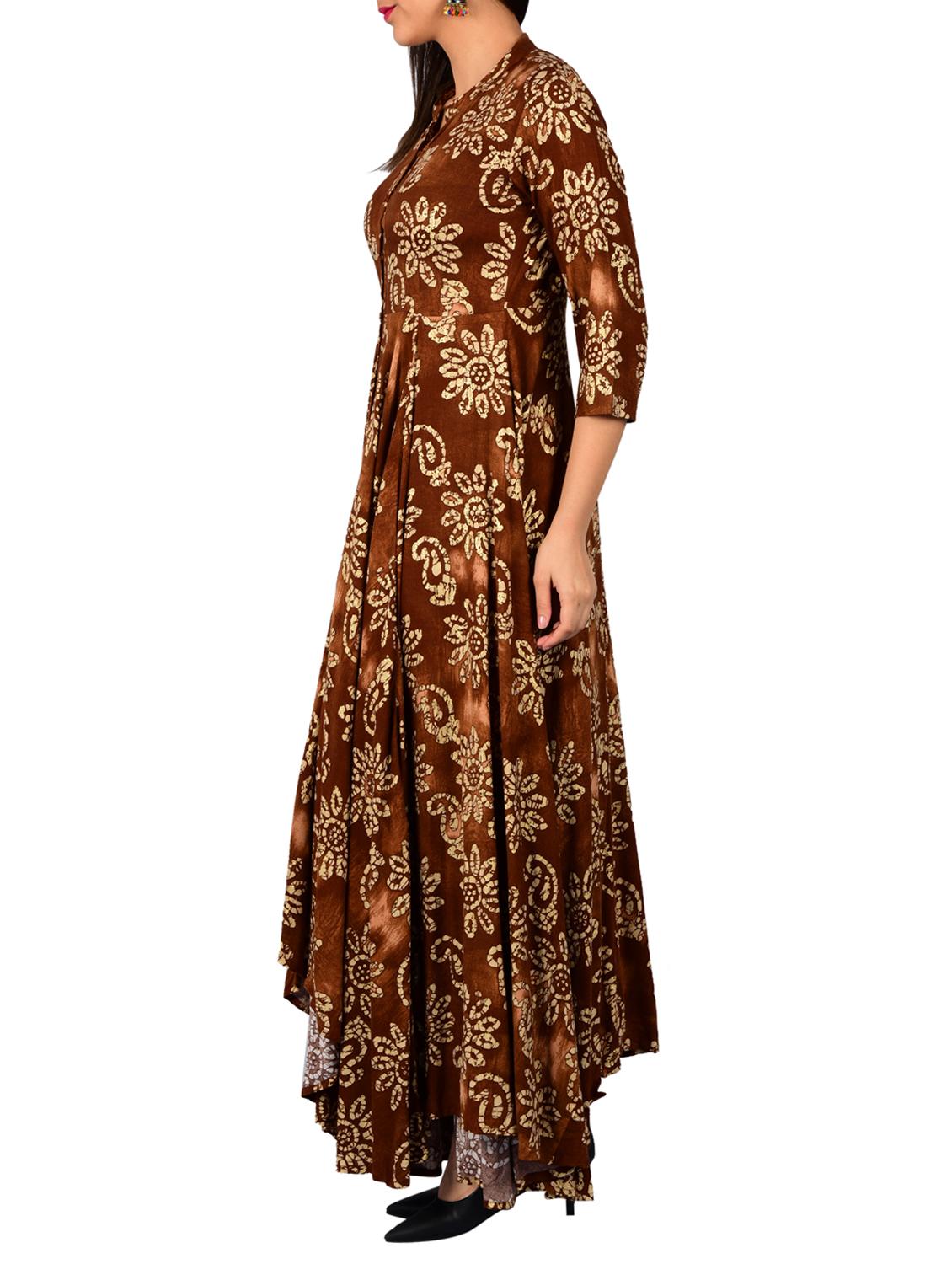 Printed asymmetric kurta - 15611645 - Zoom Image - 2