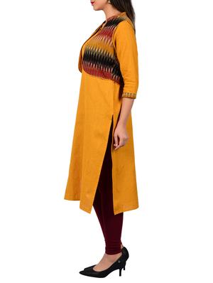 straight kurta with jacket - 15611736 - Standard Image - 2